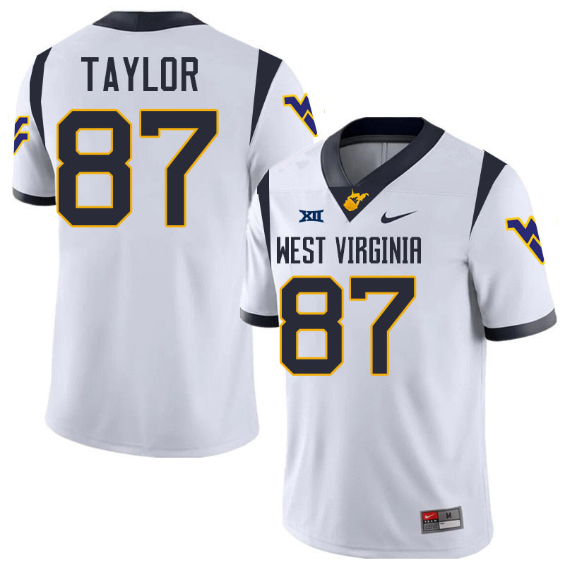 Kole Taylor WVU Jersey,West Virginia Mountaineers #87 Kole Taylor Jersey Youth College-White